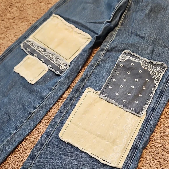 Pacsun Eco Bandana Patch High Waisted Baggy Jeans - Picture 10 of 10